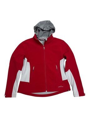 EDDIE BAUER 365 Light Shell Red Bomber Casual Ski Jacket Womens Large